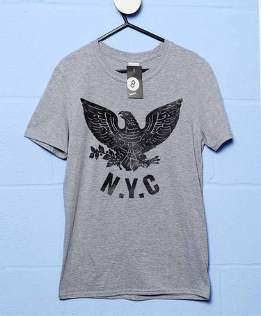 NYC Eagle Mens T-Shirt As Worn By Joey Ramone 8Ball